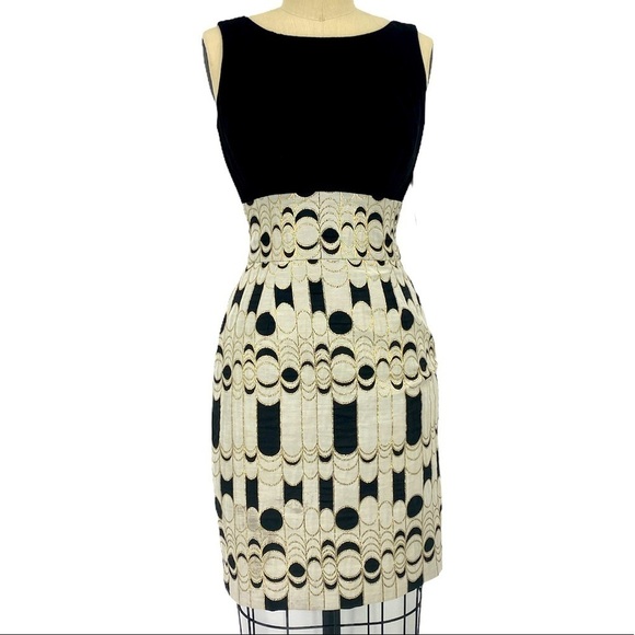 Trina Turk Sleeveless Black Metallic Dress SZ 2 - Picture 1 of 9